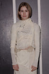 BASERANGE Tiger print cardigan turtleneck sweater TOTST-CG-AU23 UNDYED